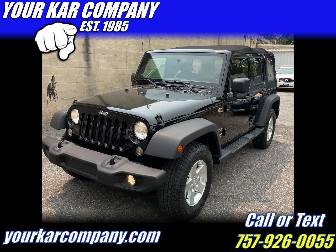 Used 2014 Jeep Wrangler Unlimited Sport w/ Quick Order Package 24S