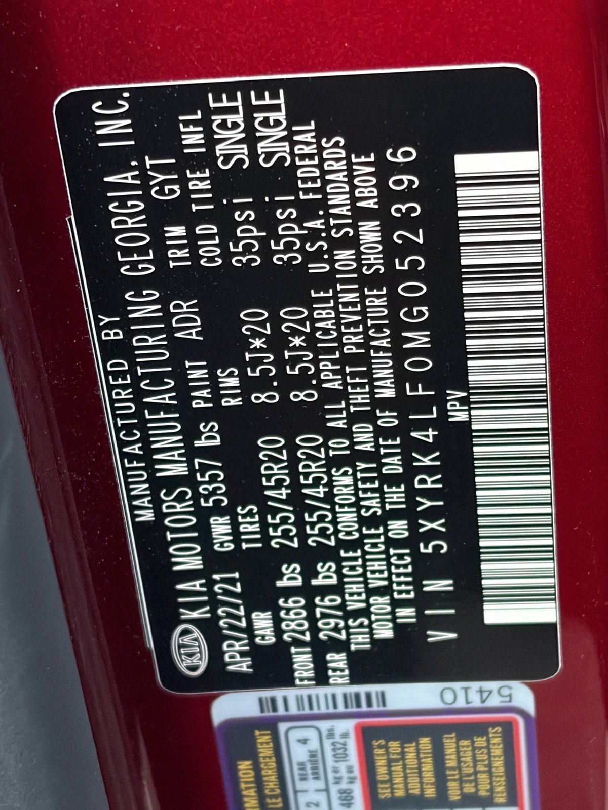 Certified 2021 Kia Sorento SX FWD image 12