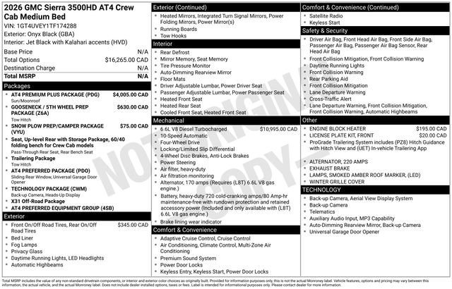 Certified 2026 GMC Sierra 3500 AT4 w/ AT4 Premium Plus Package AWD/4WD image 33