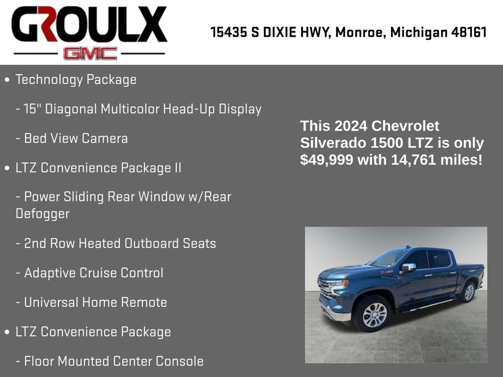 Used 2024 Chevrolet Silverado 1500 LTZ w/ LTZ Premium Package AWD/4WD image 33