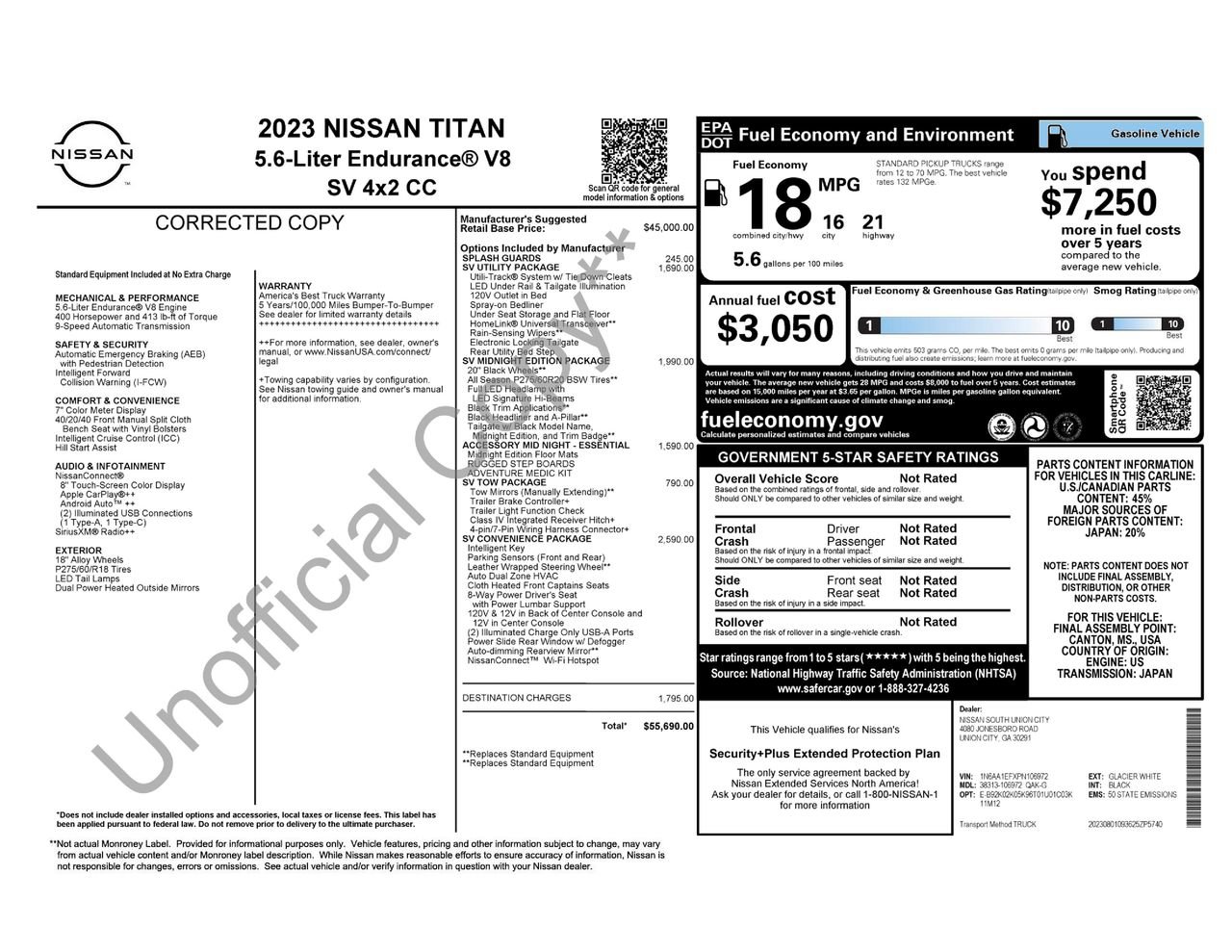Certified 2023 Nissan Titan SV w/ SV Convenience Package RWD image 7