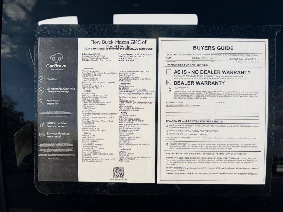 Certified 2024 GMC Sierra 1500 AT4X AWD/4WD image 37