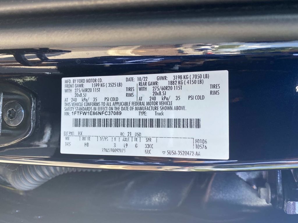 Certified 2022 Ford F150 Lariat w/ Equipment Group 502A High AWD/4WD image 23