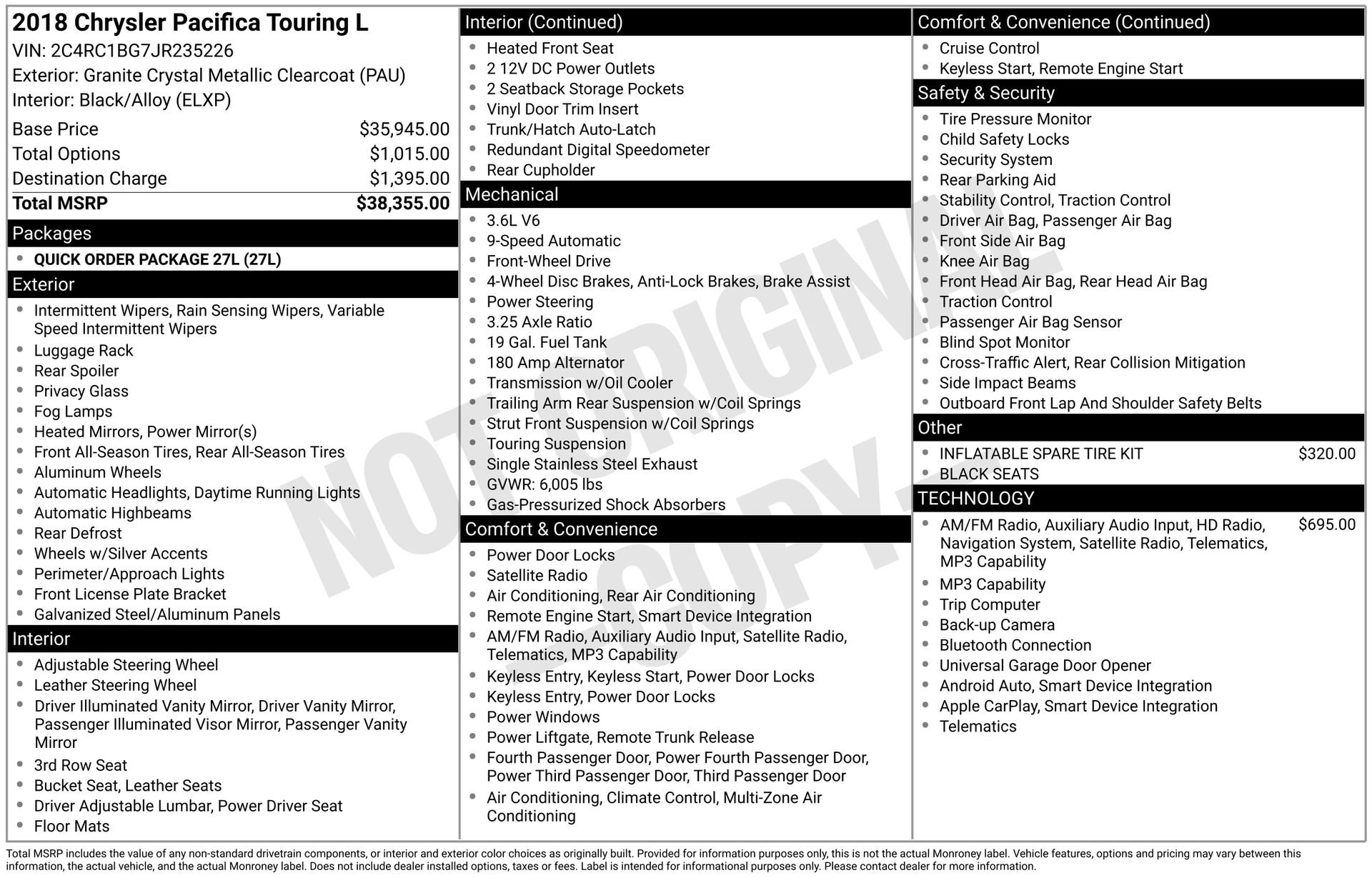 Used 2018 Chrysler Pacifica Touring-L image 3