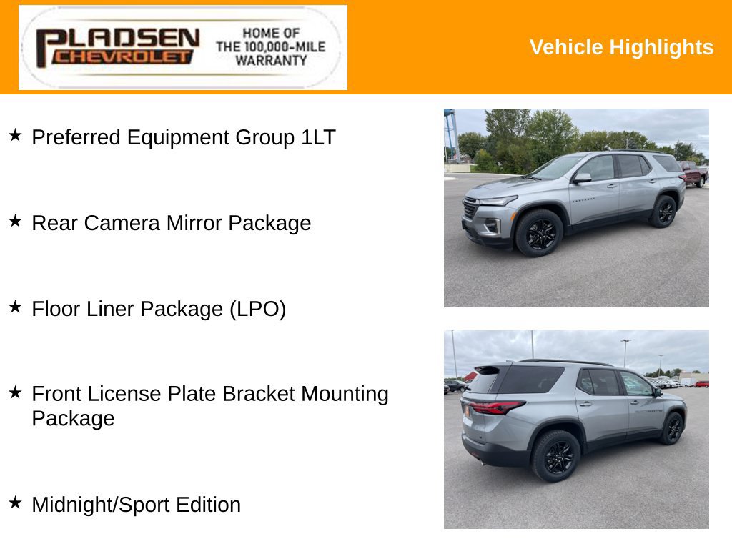 Used 2023 Chevrolet Traverse LT w/ Midnight/Sport Edition AWD/4WD image 7