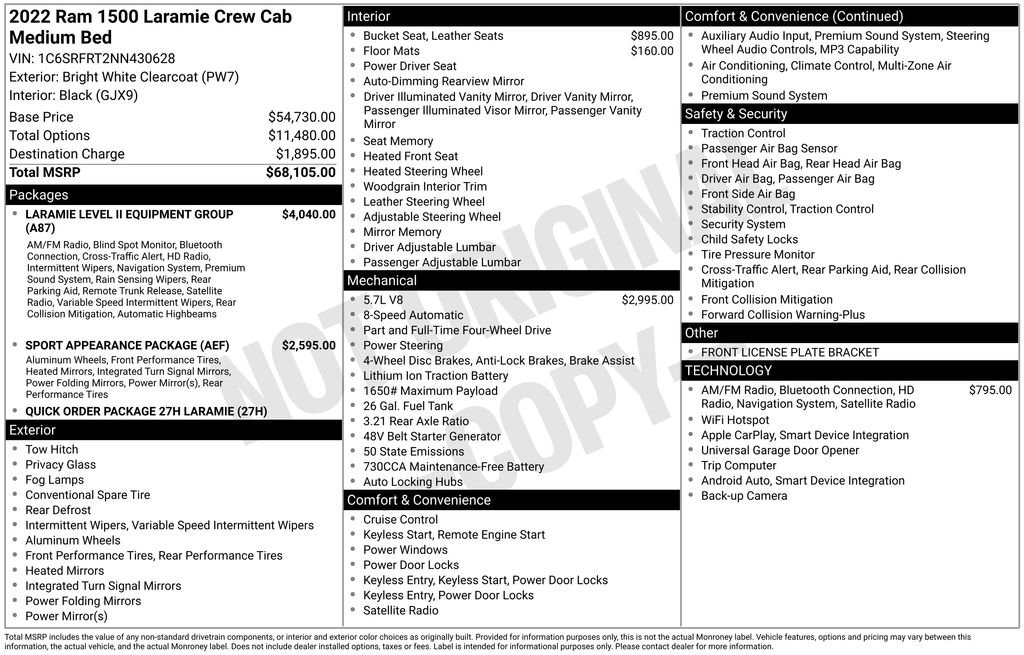 Used 2022 RAM 1500 Laramie AWD/4WD image 7