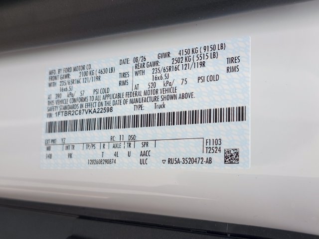 New 2027 Ford Transit 250 148 Medium Roof Extended AWD w/ Load Area Protection Package image 31