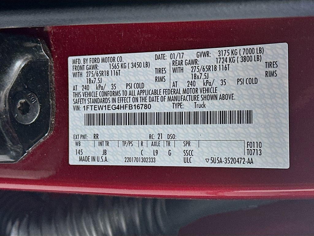 Used 2017 Ford F150 XLT w/ Equipment Group 302A Luxury image 36