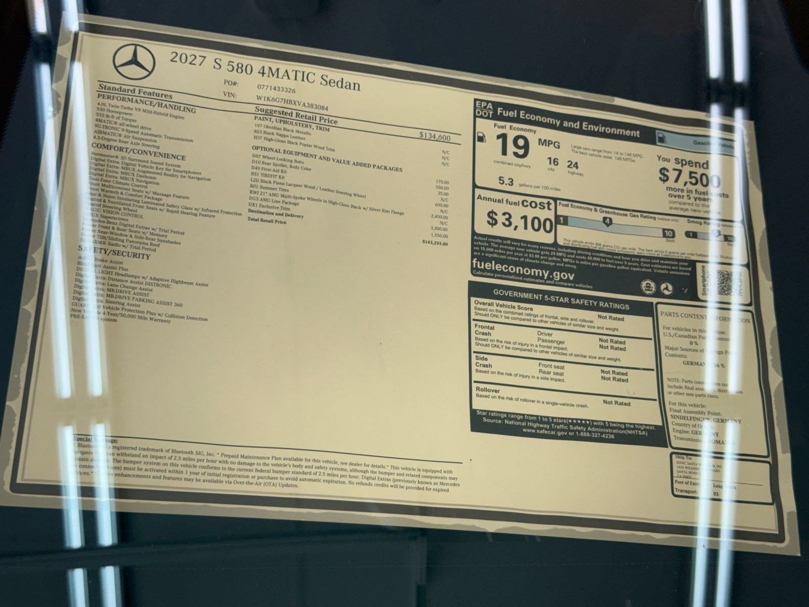 New 2027 Mercedes-Benz S 580 4MATIC Sedan image 33