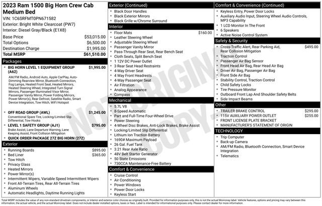 Used 2023 RAM 1500 Big Horn AWD/4WD image 32