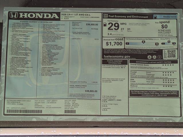 New 2026 Honda CR-V EX-L image 18