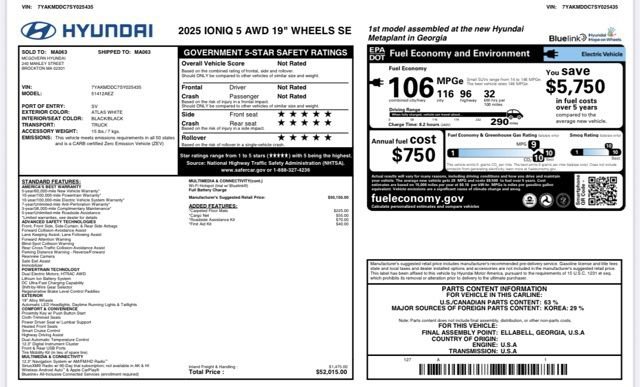 Used 2025 Hyundai Ioniq 5 SE image 10