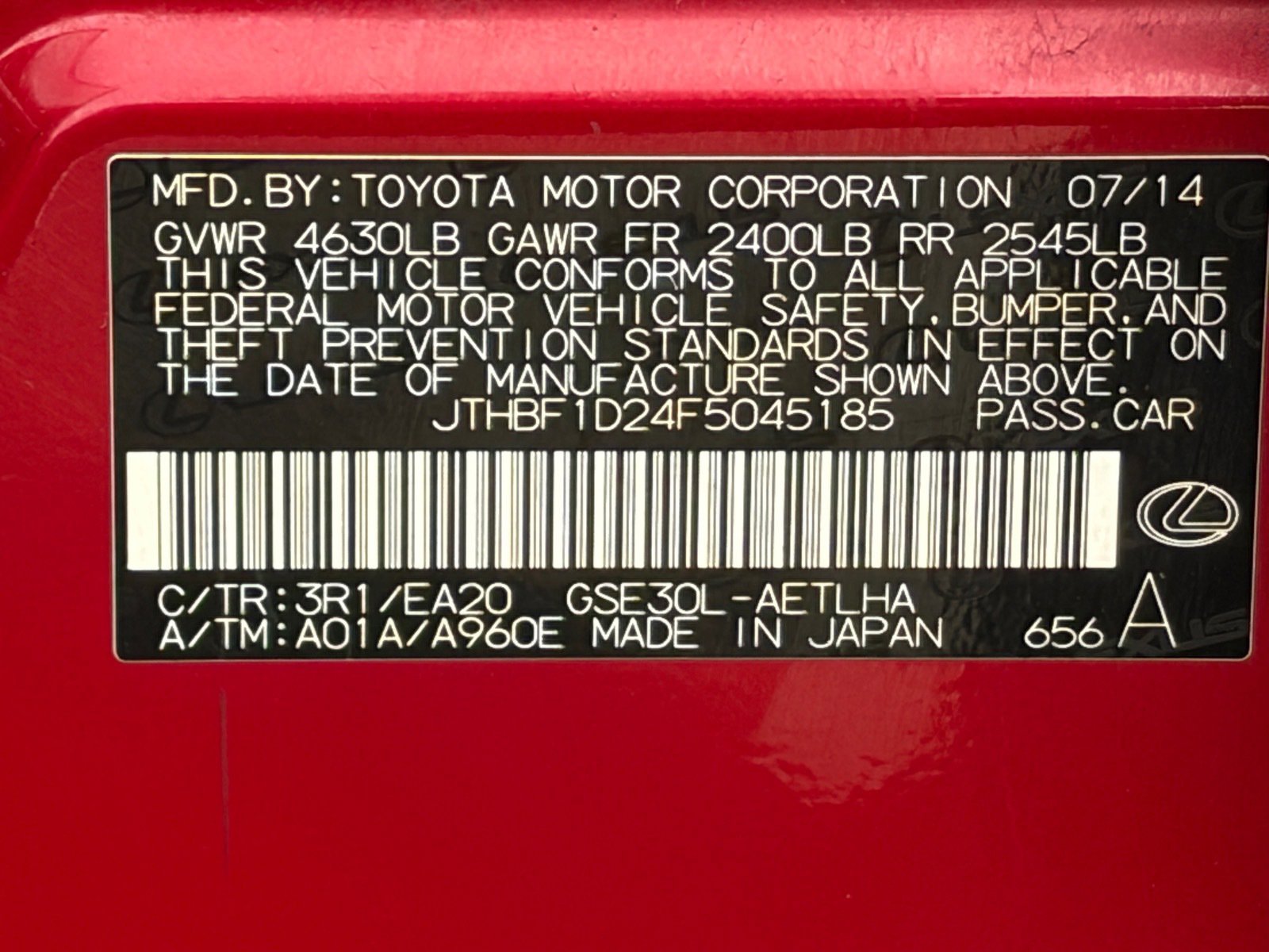 Used 2015 Lexus IS 250 w/ Navigation System Package RWD image 32