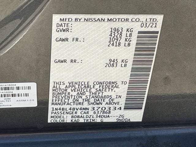 Used 2021 Nissan Altima 2.5 S FWD image 27