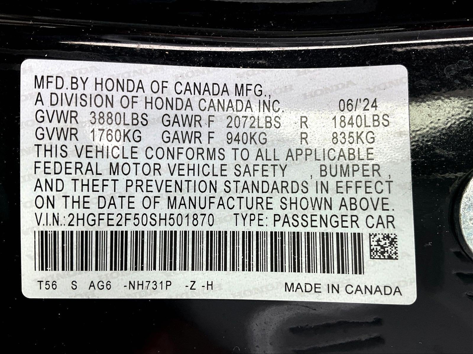 Certified 2025 Honda Civic Sport image 18