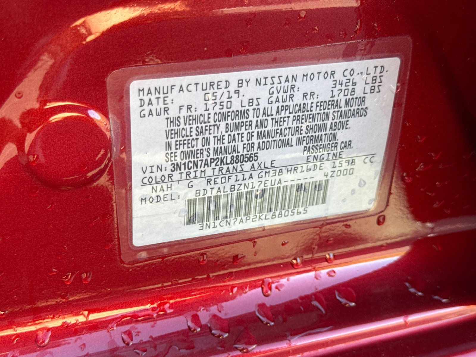 Used 2019 Nissan Versa SV FWD image 30