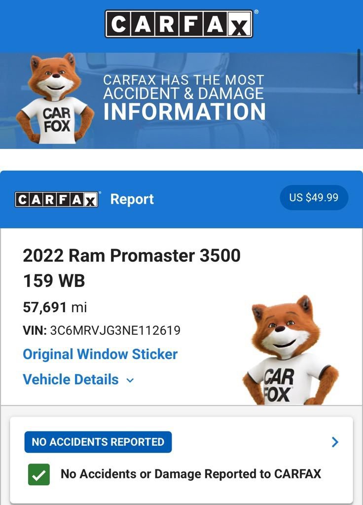 Used 2022 RAM ProMaster 3500 w/ Fleet Safety Group (AWQ) FWD image 8