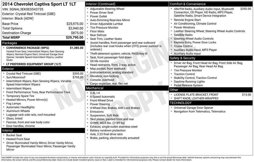 Used 2014 Chevrolet Captiva Sport LT w/ Convenience Package image 38
