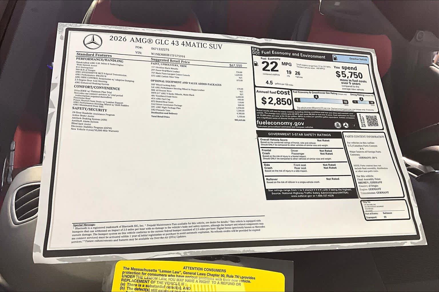 New 2026 Mercedes-Benz GLC 43 AMG 4MATIC image 18