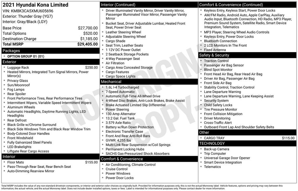 Used 2021 Hyundai Kona Limited image 6