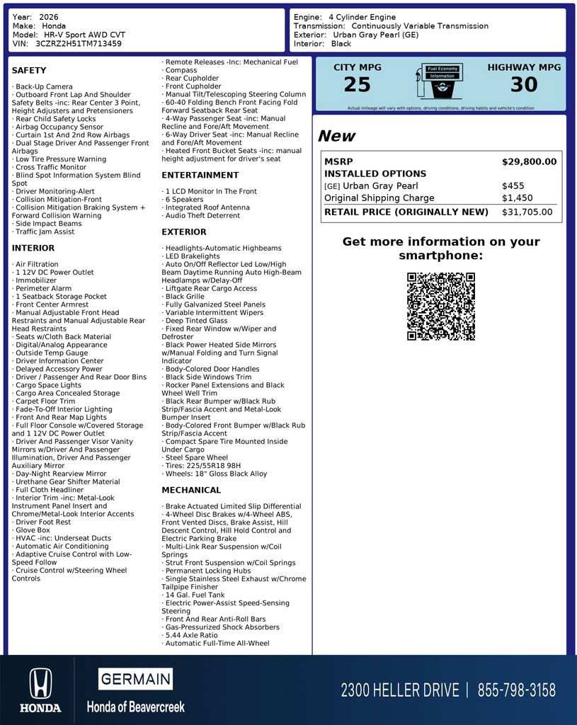 Used 2026 Honda HR-V Sport image 31