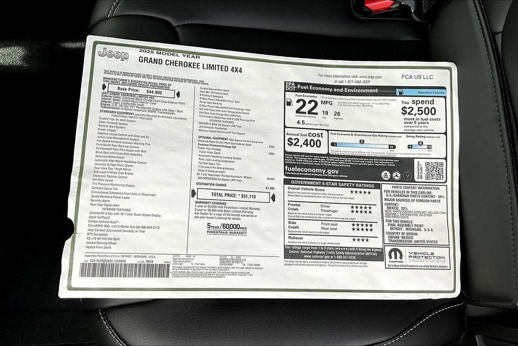 New 2025 Jeep Grand Cherokee Limited w/ Trailer Tow Package image 14