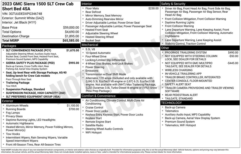Certified 2023 GMC Sierra 1500 SLT w/ SLT Convenience Package AWD/4WD image 35