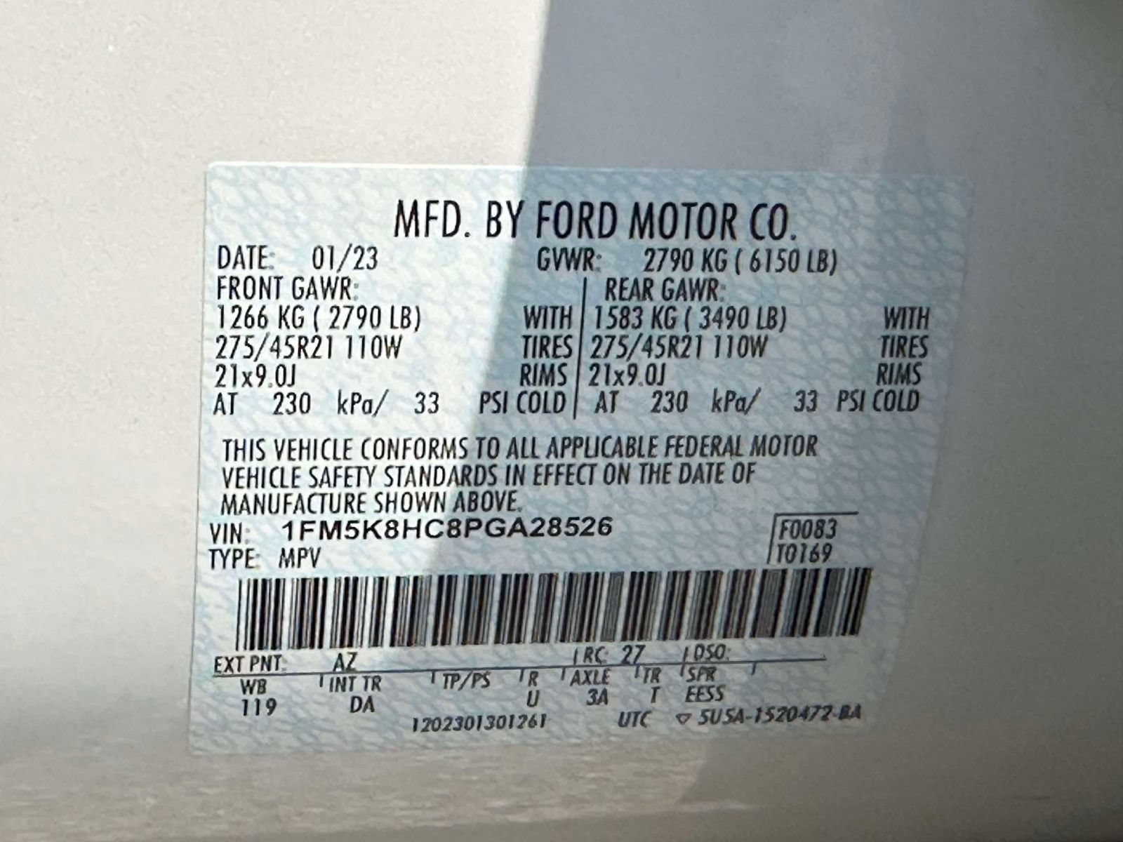 Used 2023 Ford Explorer Platinum w/ Technology Package AWD/4WD image 25