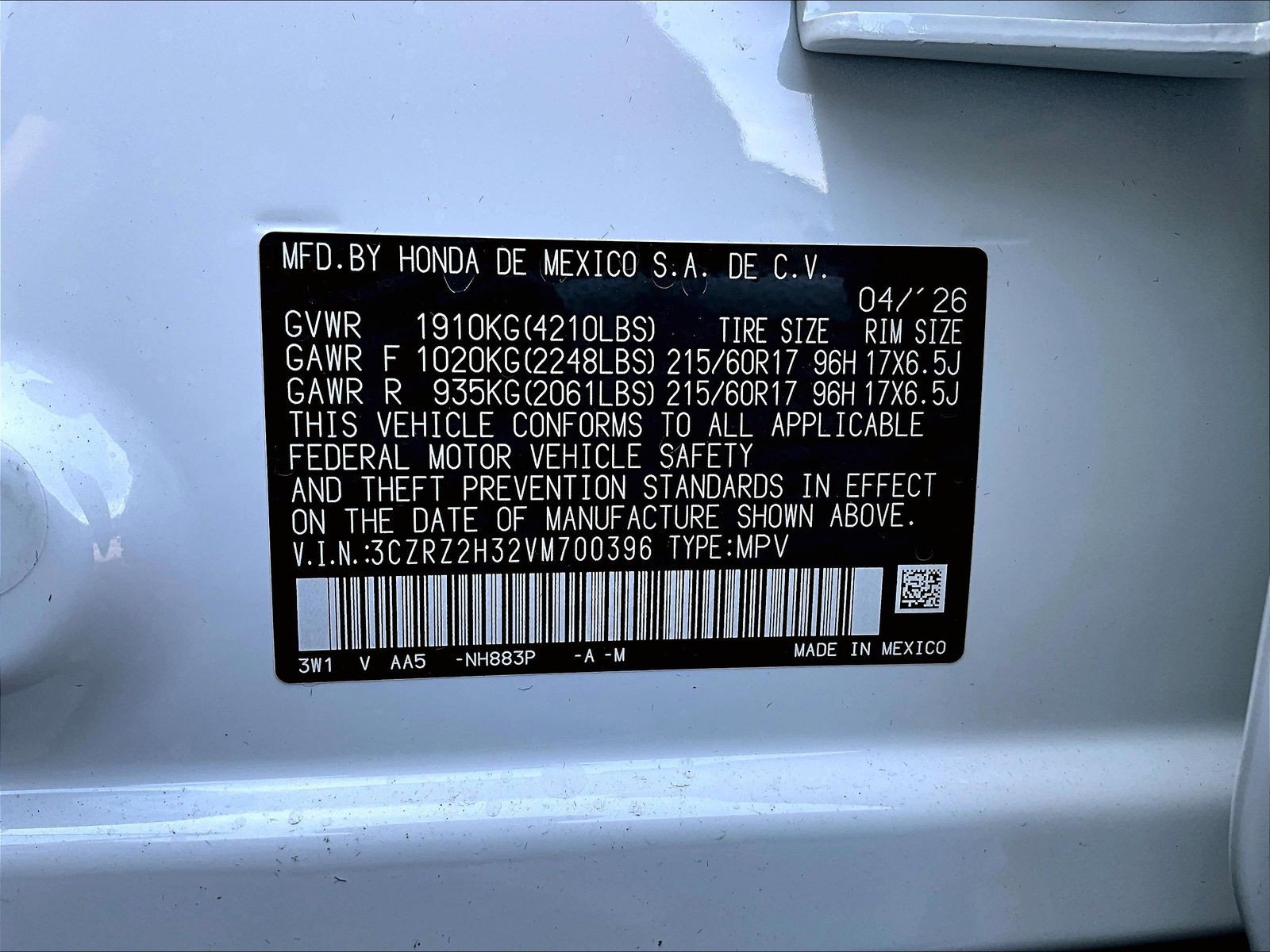 New 2027 Honda HR-V LX image 21