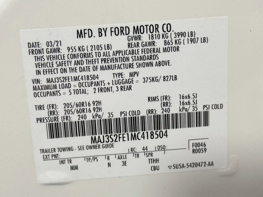 Used 2021 Ford EcoSport S FWD image 35