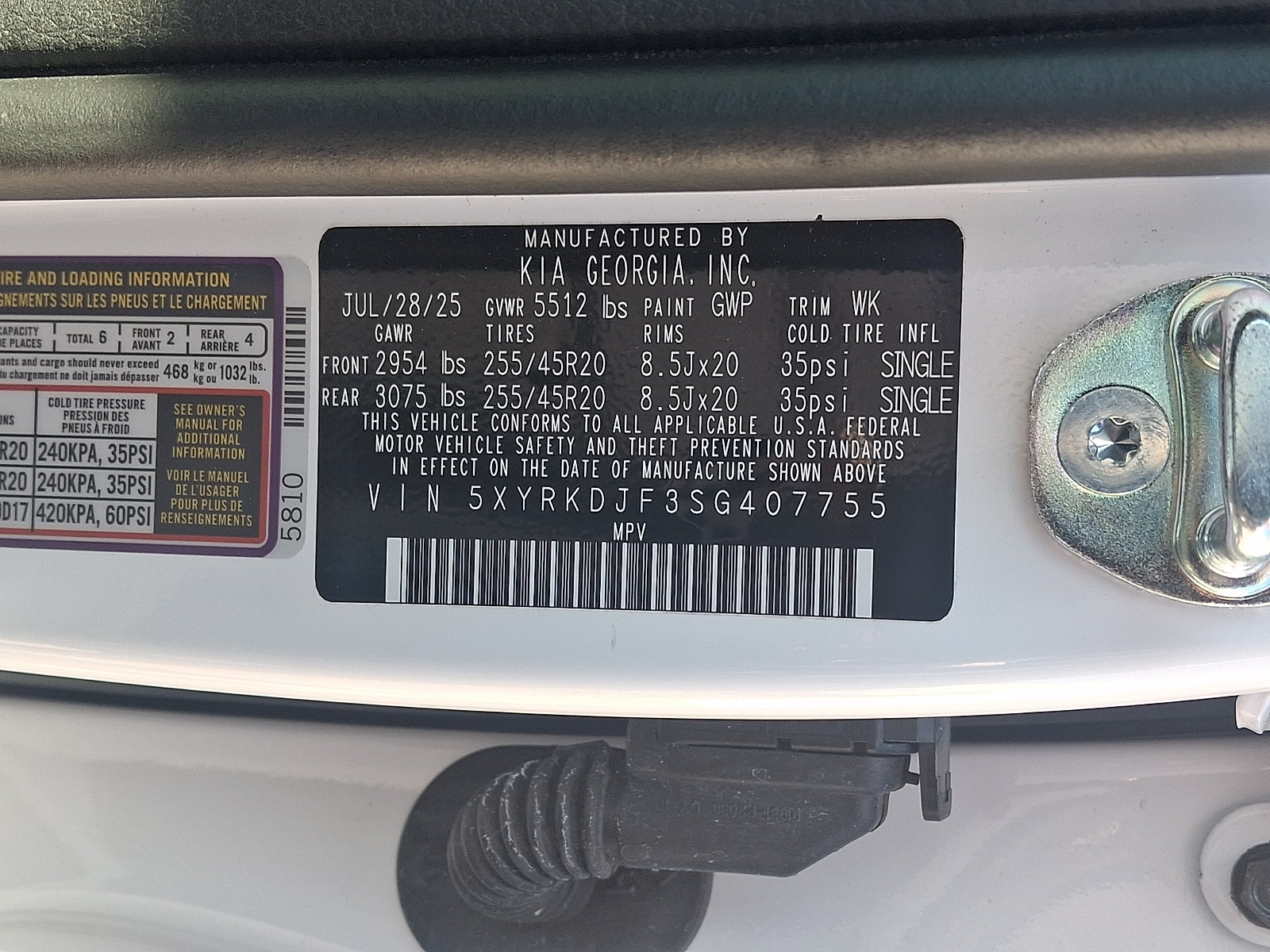 Certified 2025 Kia Sorento SX Prestige w/ Sage Leather Package AWD/4WD image 27
