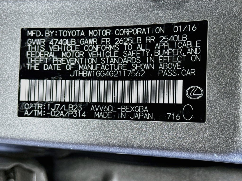 Used 2016 Lexus ES 300h FWD image 17