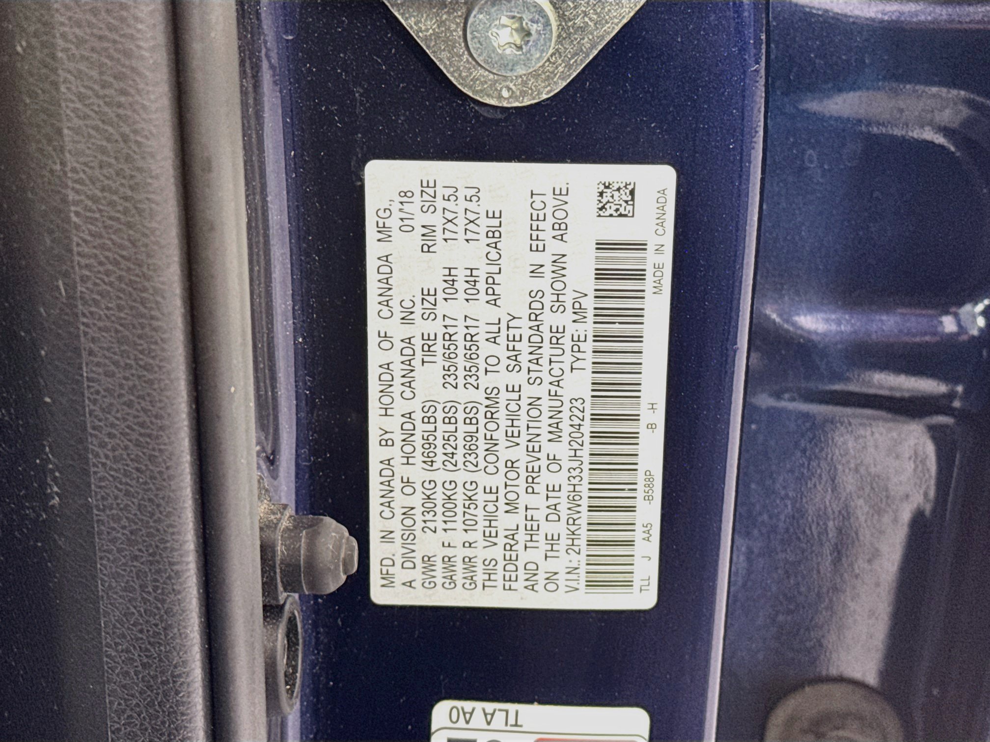 Certified 2018 Honda CR-V LX image 30