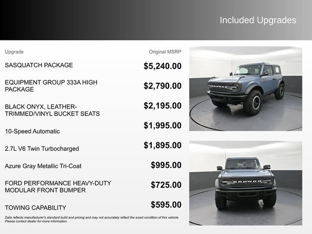 Used 2023 Ford Bronco Badlands w/ Sasquatch Package AWD/4WD image 4