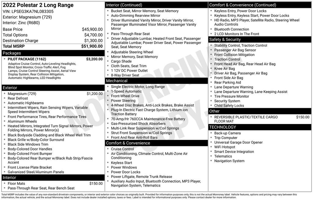 Used 2022 Polestar Polestar 2 w/ Pilot Package image 35