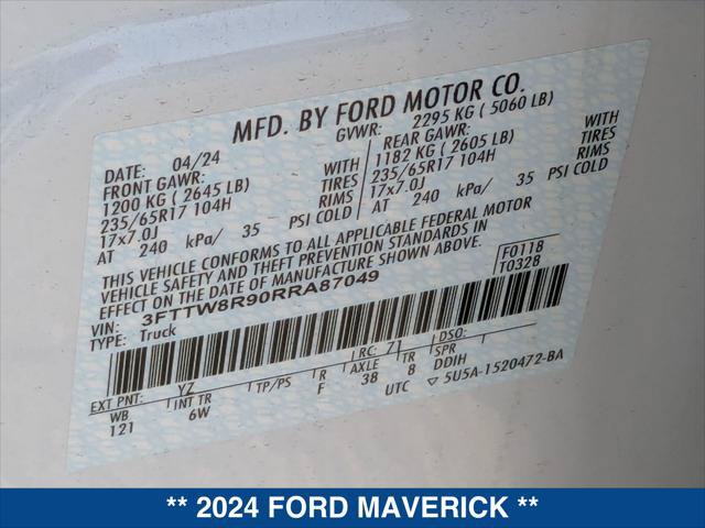 New 2024 Ford Maverick Tremor w/ Tremor Off-Road Package AWD/4WD image 21