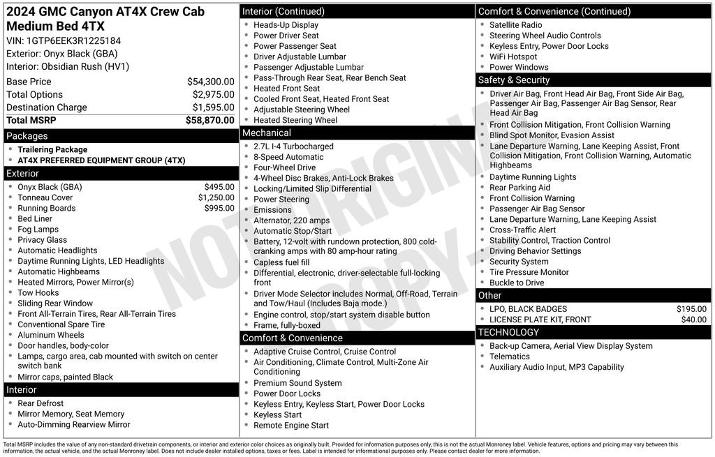 Used 2024 GMC Canyon AT4X AWD/4WD image 40