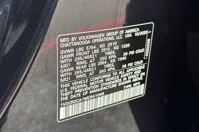 Used 2021 Volkswagen Atlas SEL R-Line image 32