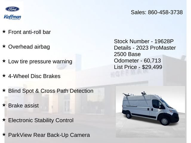 Used 2023 RAM ProMaster 2500 w/ Convenience Group FWD image 20