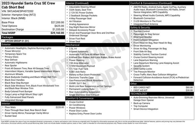 Used 2023 Hyundai Santa Cruz SE