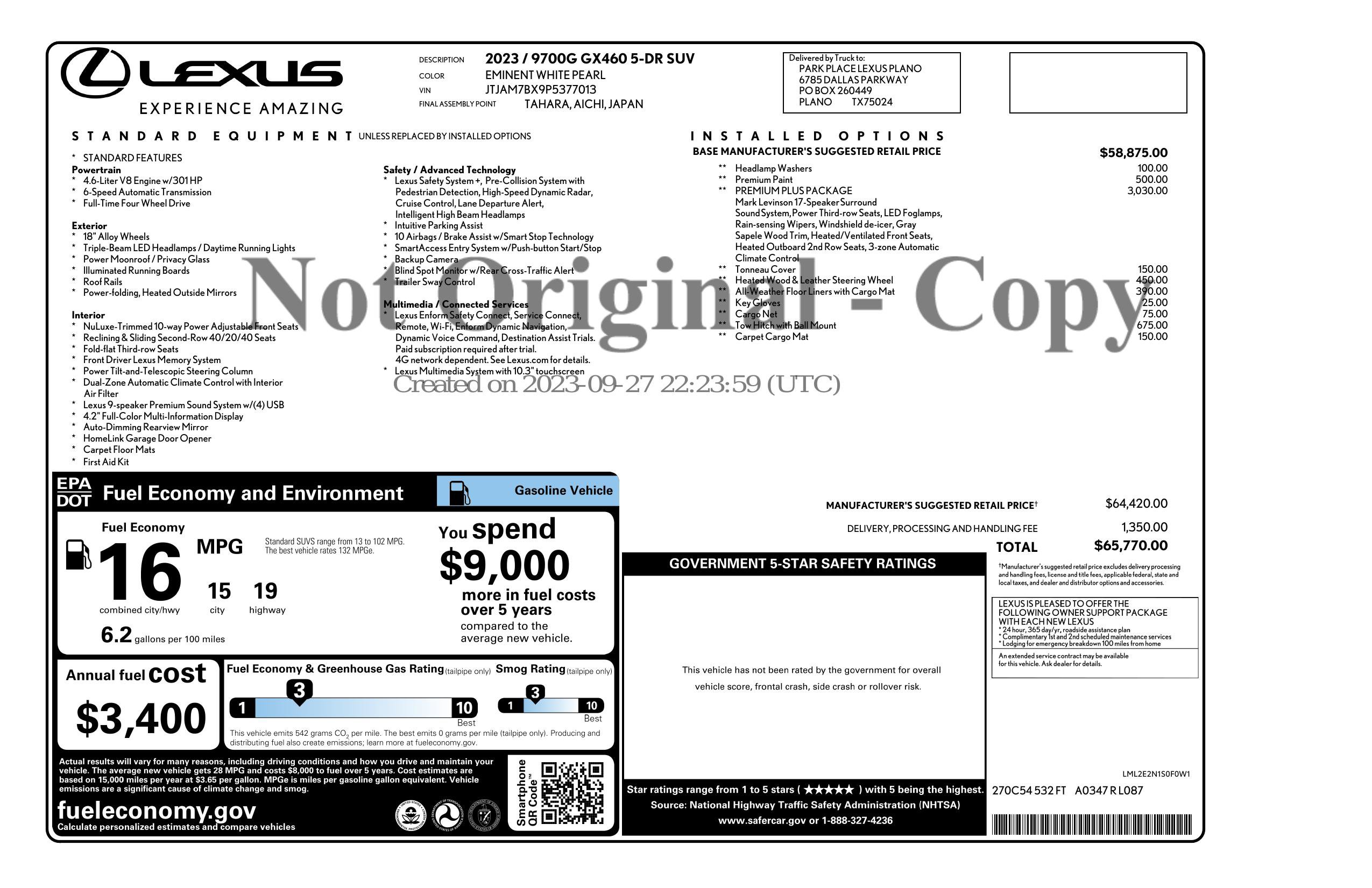 Used 2023 Lexus GX 460 Premium w/ Premium Plus Package AWD/4WD image 3