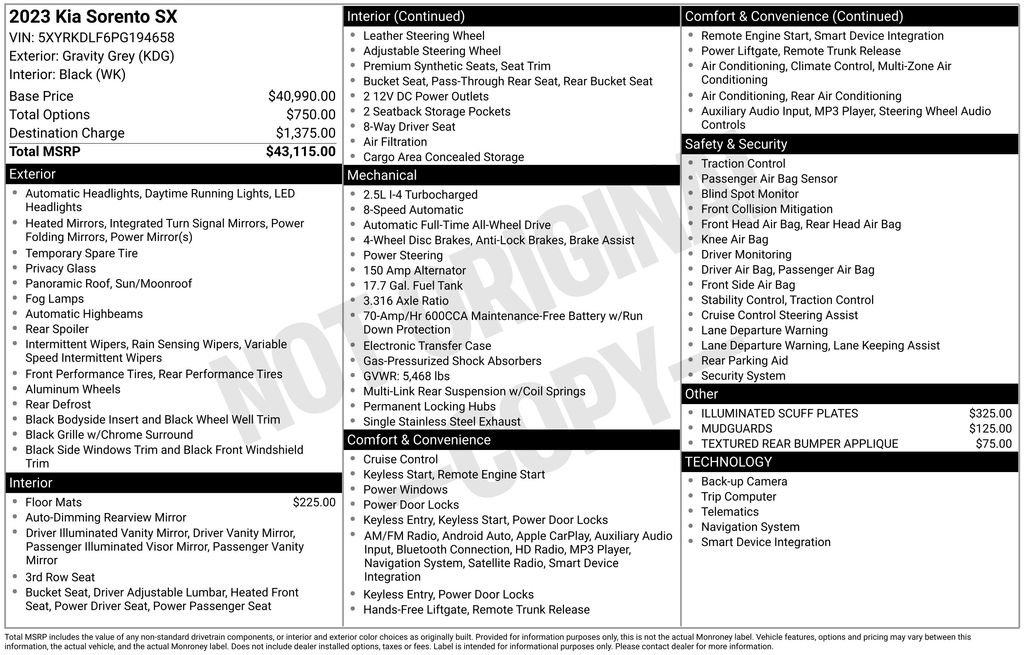 Used 2023 Kia Sorento SX image 9