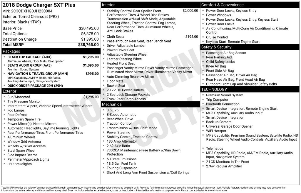 Certified 2018 Dodge Charger SXT Plus w/ Blacktop Package RWD image 38