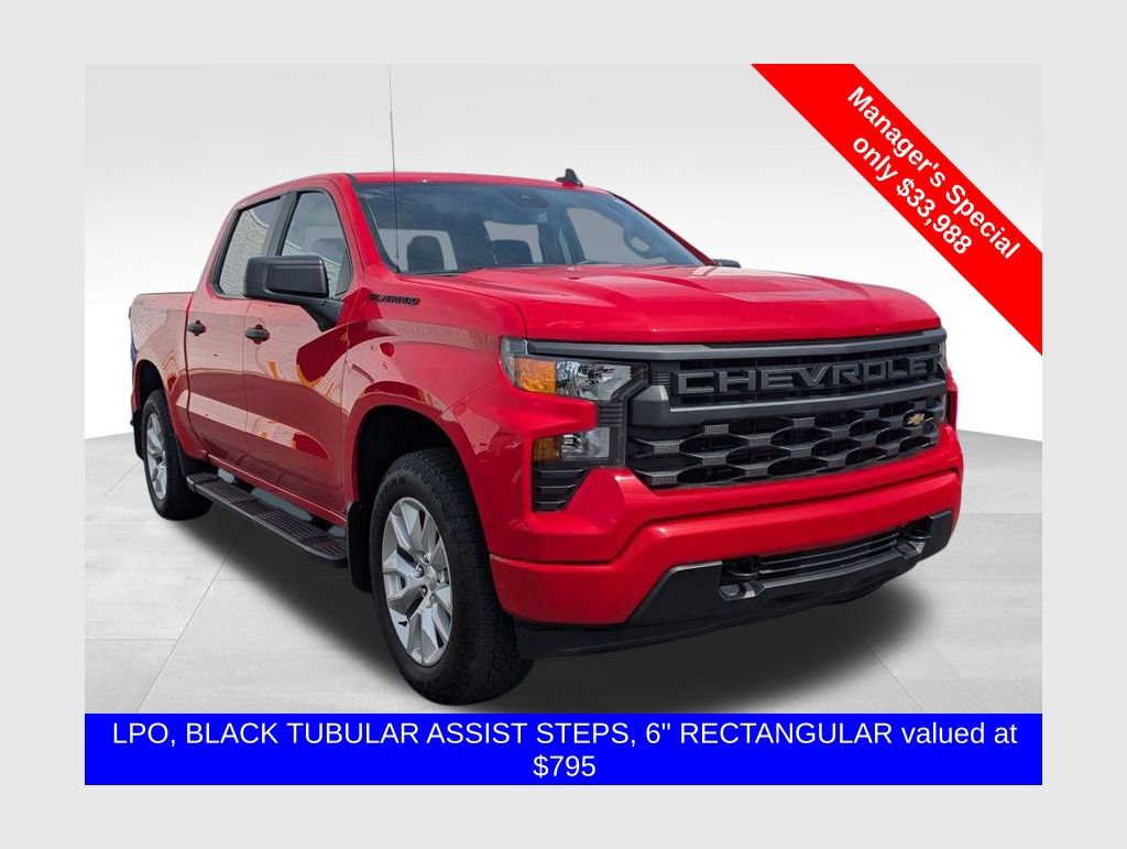 Used 2023 Chevrolet Silverado 1500 Custom w/ LPO, Dark Essentials Package AWD/4WD 360° Tour