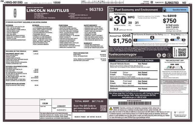 New 2025 Lincoln Nautilus Hybrid AWD/4WD image 26