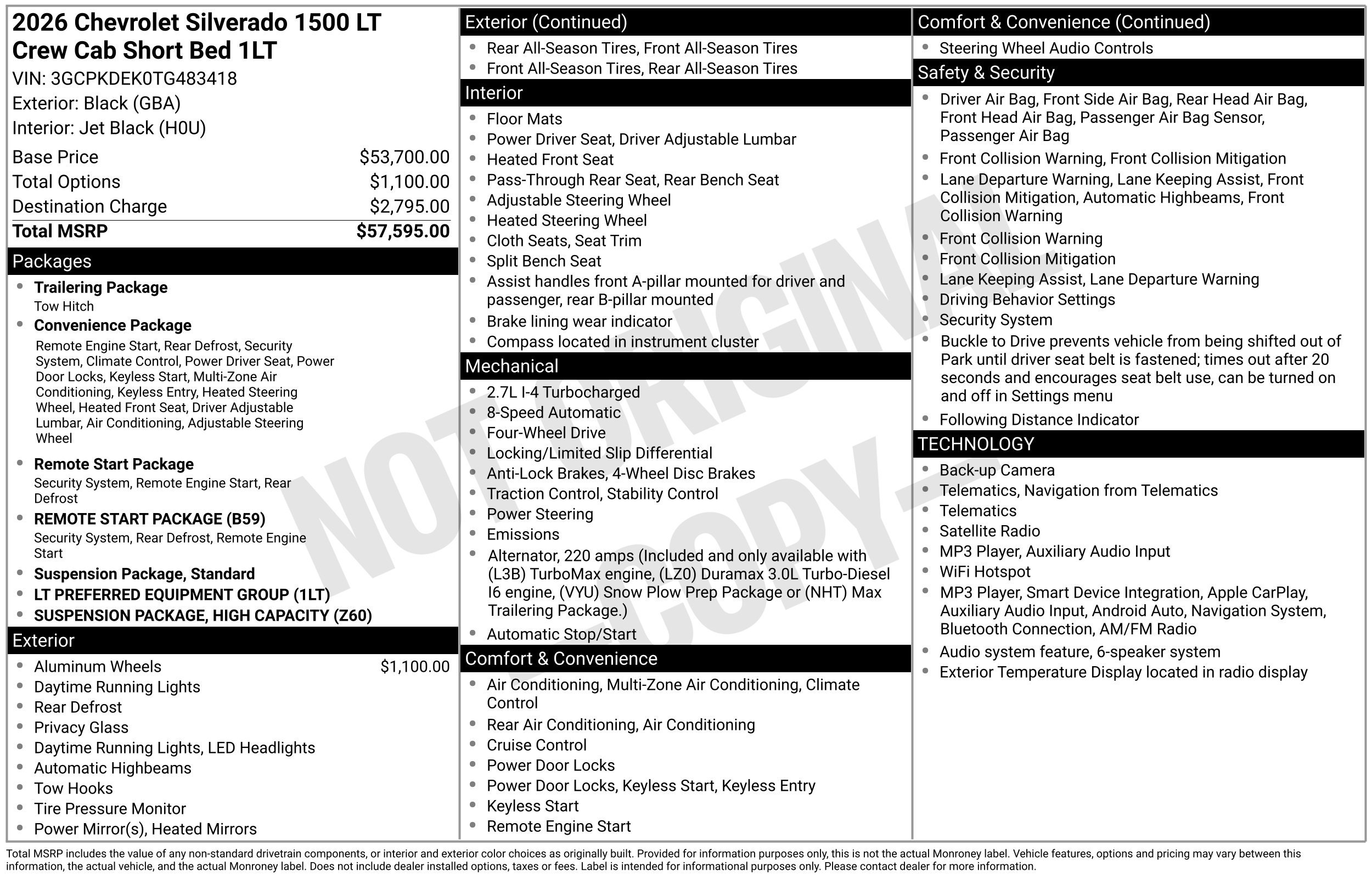 New 2026 Chevrolet Silverado 1500 LT AWD/4WD image 3