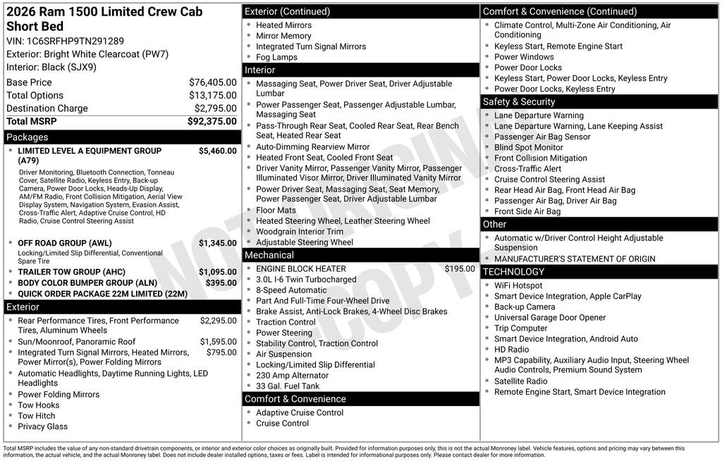Certified 2026 RAM 1500 Limited AWD/4WD image 42