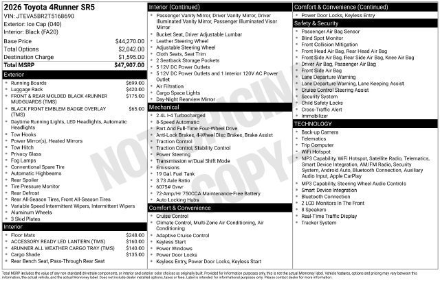 New 2026 Toyota 4Runner SR5 AWD/4WD image 31