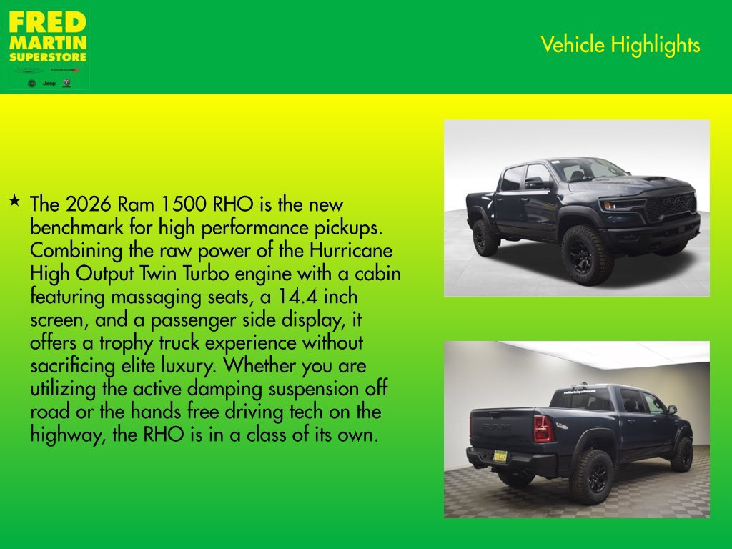 New 2026 RAM 1500 RHO w/ RHO Level 1 Equipment Group AWD/4WD image 8