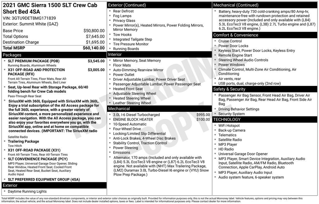 Used 2021 GMC Sierra 1500 SLT w/ SLT Premium Package AWD/4WD image 5